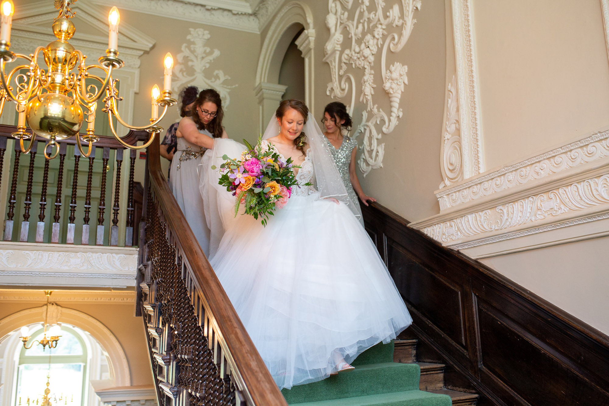 A gloriously colourful and fun wedding at Crowcombe Court with stunning florals, images by Somerset photographer Martin Dabek