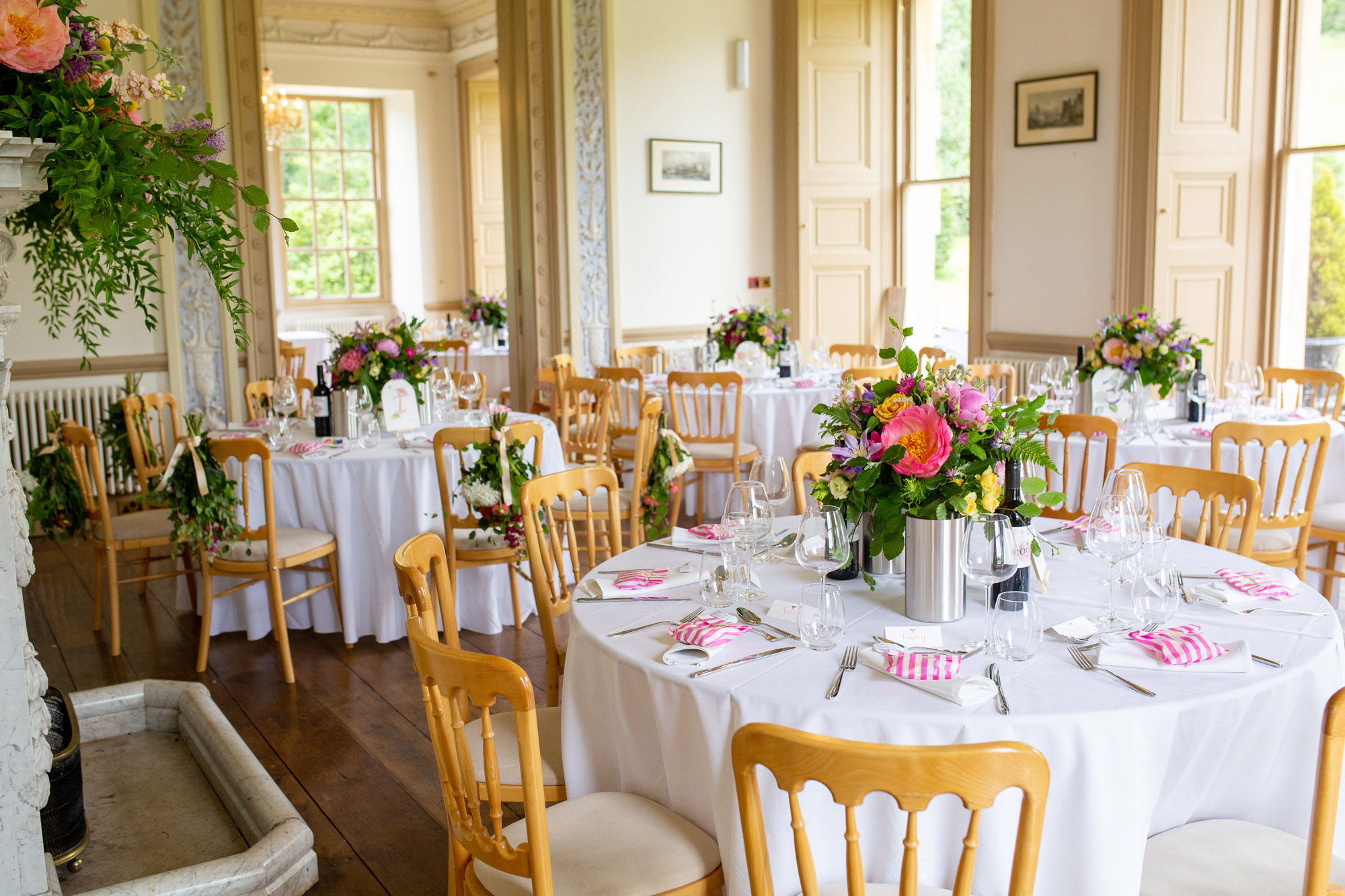 A gloriously colourful and fun wedding at Crowcombe Court with stunning florals, images by Somerset photographer Martin Dabek