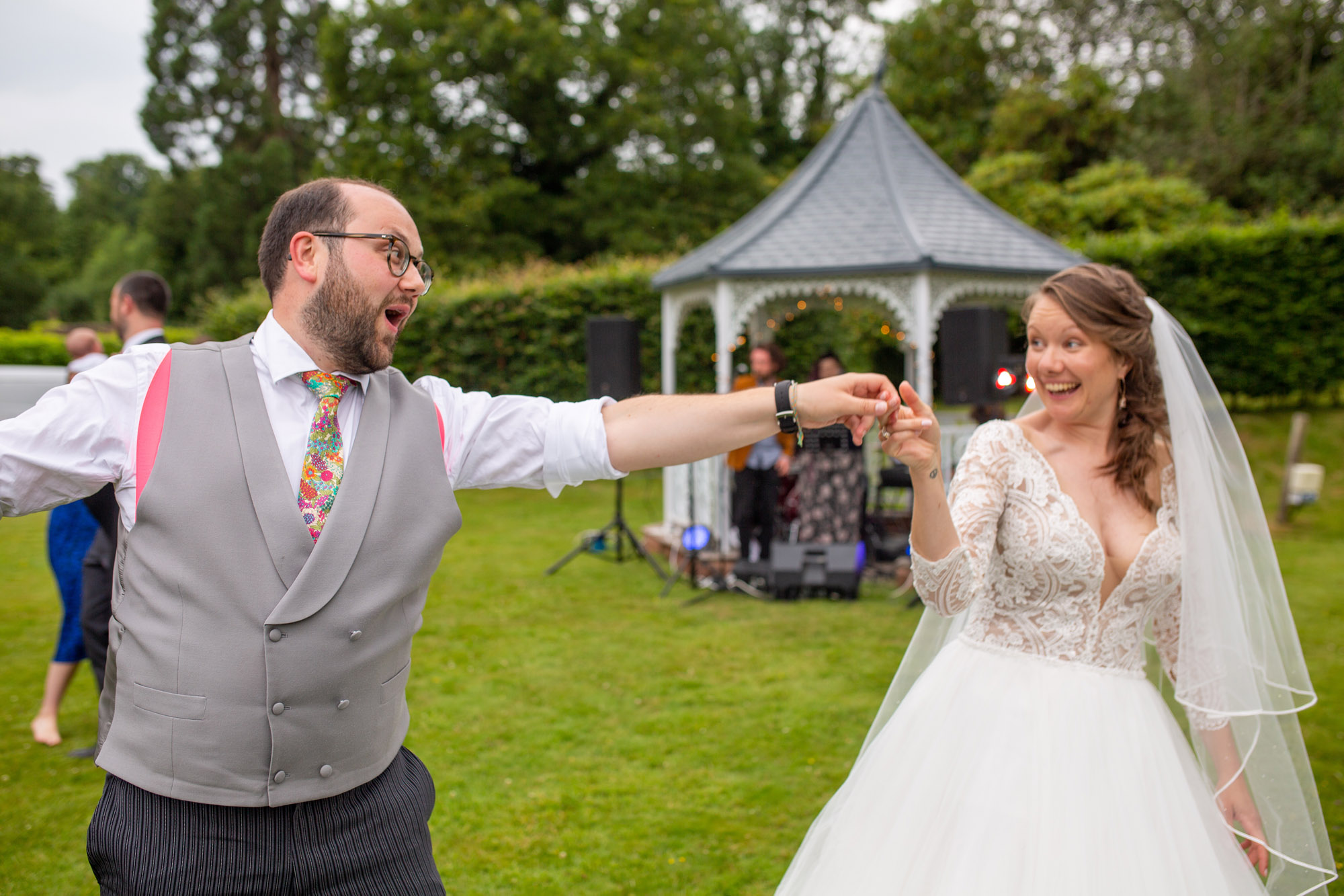 A gloriously colourful and fun wedding at Crowcombe Court with stunning florals, images by Somerset photographer Martin Dabek